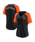 ფოტო #2 პროდუქტის Women's Black San Francisco Giants Ultimate Style Raglan V-Neck T-shirt