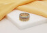 Charming bronze ring with zircons RI050R