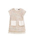 Фото #1 товара Платье для малышей IMOGA Collection TANNER FW23 с узором конфетти и искусственным меховым карманом