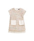 ფოტო #1 პროდუქტის Big Girls TANNER FW23 CONFETTI NOVELTY JACQUARD AND FAUX FUR POCKET DRESS