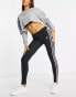 Фото #1 товара adidas Originals glitter 3 stripe leggings in black