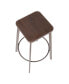 Clara Square Bar Stool, Set of 2