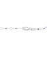 ფოტო #4 პროდუქტის Amethyst (1/6 ct. t.w.) & Enamel Bead Link Bracelet in Sterling Silver