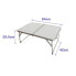 Folding Table Marbueno Aluminium White 64 x 29,5 x 42 cm