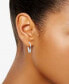 ფოტო #2 პროდუქტის Infinity Accent Small Hoop Earrings in Sterling Silver, 0.75", Created for Macy's