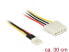 Delock 85457 - 0.3 m - Floppy (4-pin) - Molex (4-pin) - Male - Female - Black - Red - White - Yellow Black,Red,White,Yellow - фото #4