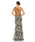 Фото #4 товара Women's Embellished Floral One Shoulder Gown