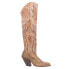 Фото #1 товара Dan Post Boots Aretha Embroidery Python Print Snip Toe Cowboy Womens Brown Casu