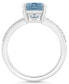 ფოტო #3 პროდუქტის Women's Sky Blue Topaz (3-3/5 ct.t.w.) and Diamond (1/10 ct.t.w.) Ring in Sterling Silver