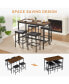47" Industrial Bar Table Set with Sturdy Steel Base and Adjustable Feet