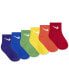 Baby Boy or Girl Swoosh Ankle Socks, Pack of 6