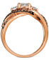 ფოტო #4 პროდუქტის Chocolatier Diamond Ring (3/8 ct. t.w.) in 14k Rose Gold (Also Available in Two-Tone White & Yellow Gold or White Gold)