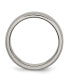 ფოტო #2 პროდუქტის Titanium Brushed Center Cross Design Beveled Edge Band Ring