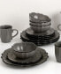 Scalloped Edge 16 Piece Service for 4 Dinnerware Set