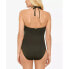 Ralph Lauren 302454 OLIVE High-Neck Tummy-Control One-Piece Swimsuit sz 6