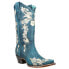 Фото #2 товара Corral Boots Studded Floral Snip Toe Cowboy Womens Blue Casual Boots A4361