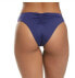 Bikini Lab 243057 Womens Solid Hipster Bikini Low-rise Swimwear Navy Size Medium