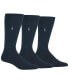 ფოტო #1 პროდუქტის Men's 3-Pk. Supersoft Rib Dress Socks