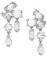 ფოტო #1 პროდუქტის Silver-Tone Mesmera Crystal Cluster Drop Earrings