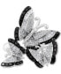 ფოტო #3 პროდუქტის EFFY® White Diamond (3/8 ct. t.w.) & Black Diamond (1/3 ct. t.w.) Butterfly Statement Ring in 14k White Gold