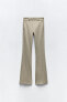 Mid-rise flared trousers