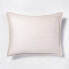 King Heavyweight Linen Blend Quilt Pillow Sham Natural - Casaluna