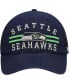 Фото #4 товара Men's College Navy Seattle Seahawks Highpoint Trucker Clean Up Snapback Hat