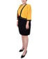 ფოტო #3 პროდუქტის Plus Size 3/4 Sleeve Textured Knit 2 Piece Dress Set