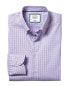 Фото #1 товара Charles Tyrwhitt Non-Iron Button Down Check Extra Slim Fit Shirt Men's