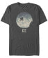 ფოტო #1 პროდუქტის E.T. the Extra-Terrestrial Men's Infamous Flying Bike Scene Silhouette Logo Short Sleeve T-Shirt