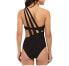 Фото #3 товара Womens Saha Black Levana One Shoulder Back Strapped Trikini 127386 Size XL