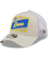 Фото #1 товара Men's Khaki, White Distressed Los Angeles Rams Happy Camper A-Frame Trucker 9FORTY Snapback Hat