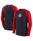 Фото #2 товара Men's Navy Washington Nationals Authentic Collection Game Raglan Performance Long Sleeve T-shirt