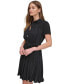 Фото #3 товара Women's Short-Sleeve Pleated Shirtdress