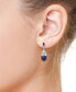 ფოტო #1 პროდუქტის EFFY® Blue Sapphire (3-1/2 ct. t.w.) & White Sapphire (1/3 ct. t.w.) Ombré Cluster Drop Earrings in Sterling Silver