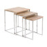 Фото #1 товара Набор из трех столиков Home ESPRIT Коричневый Серебристый Натуральный Сталь древесина акации 46 x 41,5 x 55,5 cm