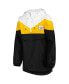 Women's White, Gold Pittsburgh Steelers Staci Half-Zip Hoodie Windbreaker Jacket