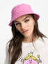 ASOS DESIGN washed canvas bucket hat in pink