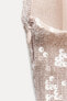 GATHERED SEQUIN DRESS