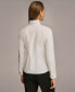 Women's Stand Collar Button Front Cotton Shirt