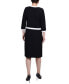 ფოტო #2 პროდუქტის Women's Elbow Sleeve Colorblocked Dress, 2 Piece Set