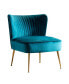 25" Wide Upholstered Tufted Velvet Accent Chair With Metal Leg