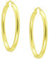 Polished Oval Medium Hoop Earrings, 25mm, Created for Macy's