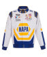 ფოტო #3 პროდუქტის Men's White Chase Elliott NAPA Twill Driver Uniform Full-Snap Jacket