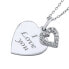 Silver necklace with heart pendant "I love you" ZT131008NW