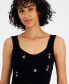 Фото #3 товара Women's Embroidered Sweetheart-Neck Tank Top Sweater