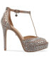 Фото #2 товара Women's Chacey Embellished T-Strap Platform Pumps