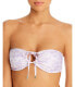 Фото #3 товара Peony 285156 Women Floral Print Bandeau Bikini Top Swimwear Size 8 US