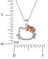 Hello Kitty Silhouette 18" Pendant Necklace in Sterling Silver & 18k Rose Gold-Plate, Created for Macy's