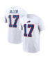 Фото #4 товара Men's Josh Allen White Buffalo Bills Name and Number T-shirt